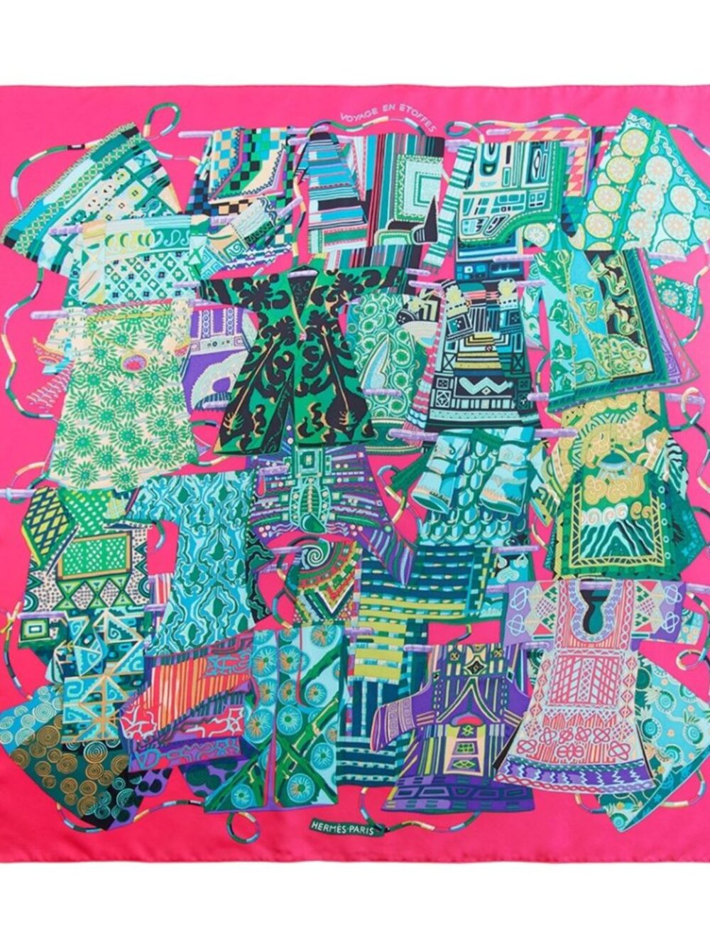 Hermés "Voyage en Étoffes" silk scarf